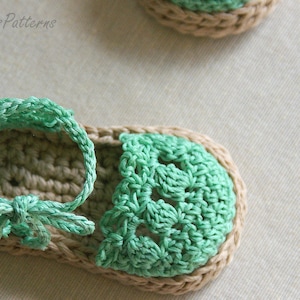 Crochet Pattern for Baby Espadrille Sandals Crochet pattern 119 Instant Download L image 3