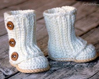 Crochet Pattern #112 Baby Wrap Boot  -  Instant Download - PDF L