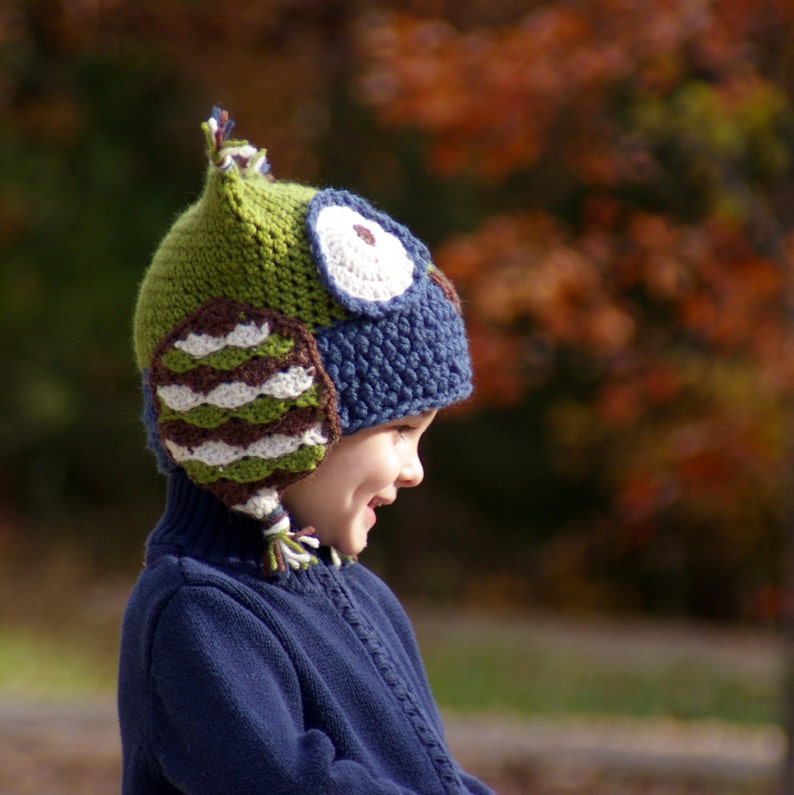 Crochet Hat Patterns Owl Hat five sizes included from baby to adult Instant Download pattern number 121 image 4