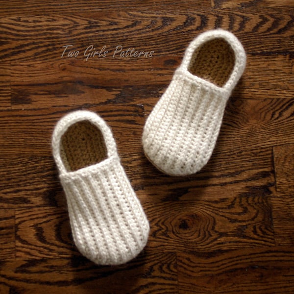 Crochet Pattern for Mens House Shoes the Lazy Day Loafers Crochet Pattern 105 - Includes U.S. big boys sizes 3-7 and mens 8-13 L