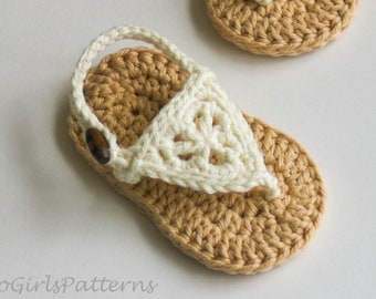 Crochet Baby Pattern - Boho Sandals -Crochet Pattern - Baby Crochet - Instant download - pdf file - baby sizes