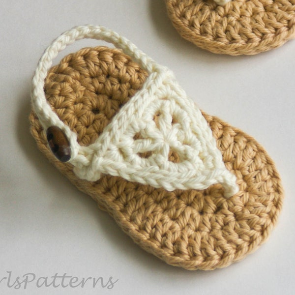 Crochet Baby Pattern - Boho Sandals -Crochet Pattern - Baby Crochet - Instant download - pdf file - baby sizes