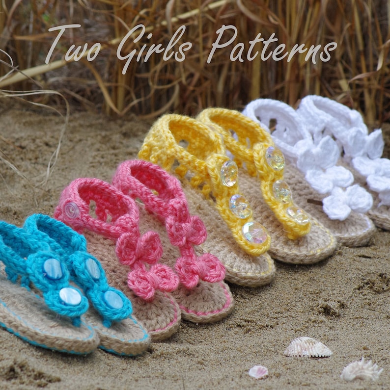 CROCHET PATTERN 211 Baby Sandal 2 Versions and Free Etsy