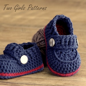 Crochet patterns Baby Boy Booties The Sailor Pattern number 203 Instant Download kc550 image 1