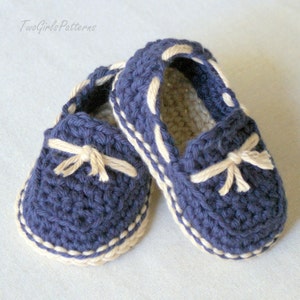 CROCHET PATTERN 120 Baby Lil' loafers pattern pack comes with all 4 variations baby button loafer, boat shoe, modern casual loafers L image 4