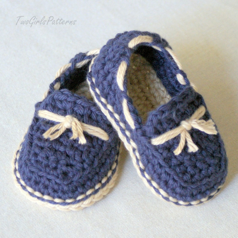 CROCHET PATTERN 120 Baby Lil' loafers pattern pack comes with all 4 variations baby button loafer, boat shoe, modern casual loafers L image 4