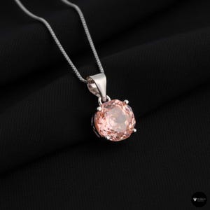 Elegante Morganiet Roze Octagon Hanger – 925 Zilveren Rose Cut Sieraad