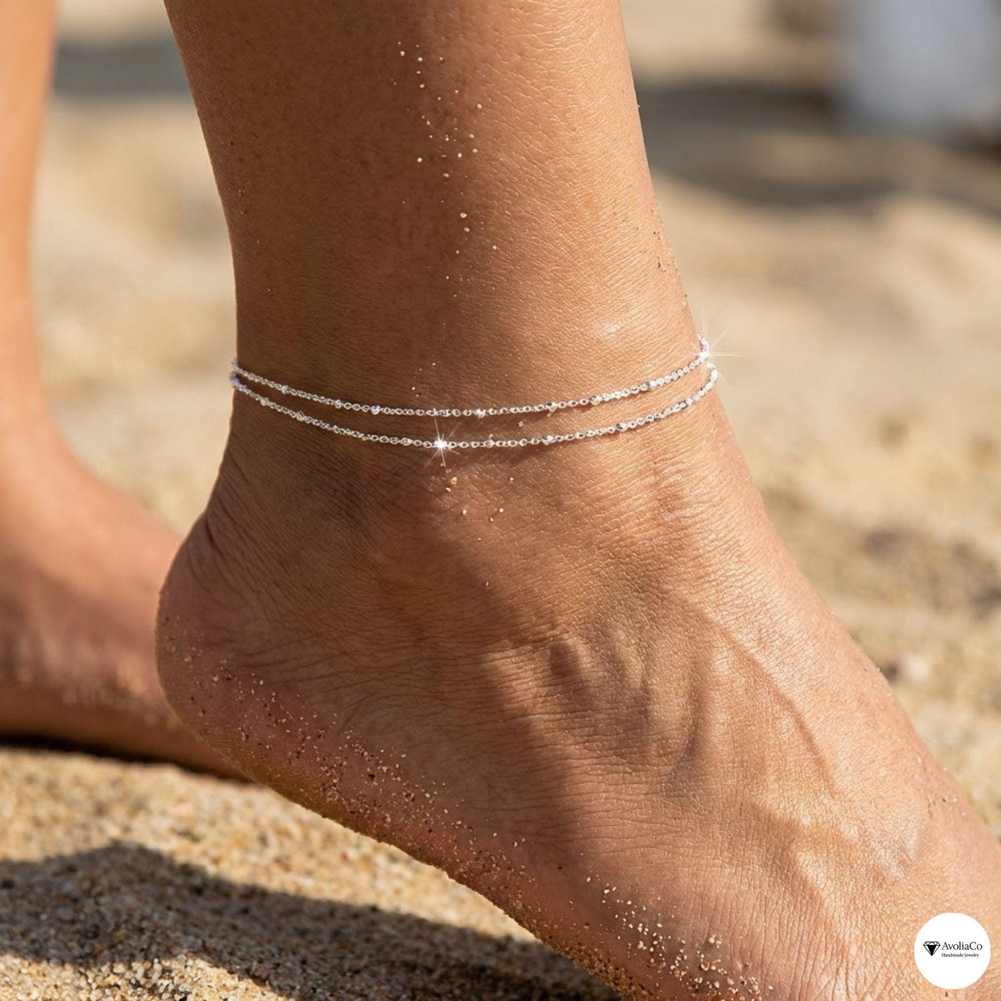 Chaine Cheville Papillon Argent | Chaîne Bijoux