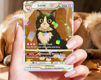 Personalized Pet as Pokemon Card, Turn Your Pet Into a Pokemon, Custom Photo Anime Card, Gift for Him, Gift for Her, Pet Lover Gift Cat Gift - Etsy Personalized Pet as Pokemon Card, Turn Your Pet Into a Pokemon, Custom Photo Anime Card, Gift for Him, Gift for Her, Pet Lover Gift Cat Gift - Etsy