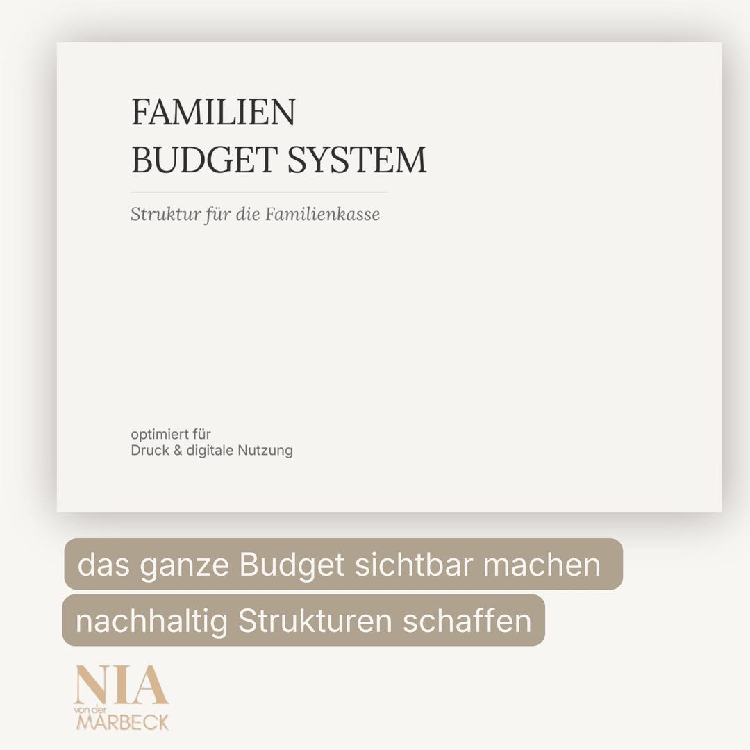 Family Budget Planner PDF, Household Budget Book (german), Annual ...