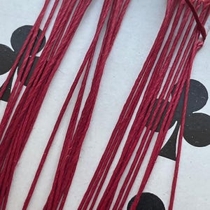 Hilo para botones y alfombras de alta resistencia: Cordón utilitario vintage resistente, 5 yardas. Red
