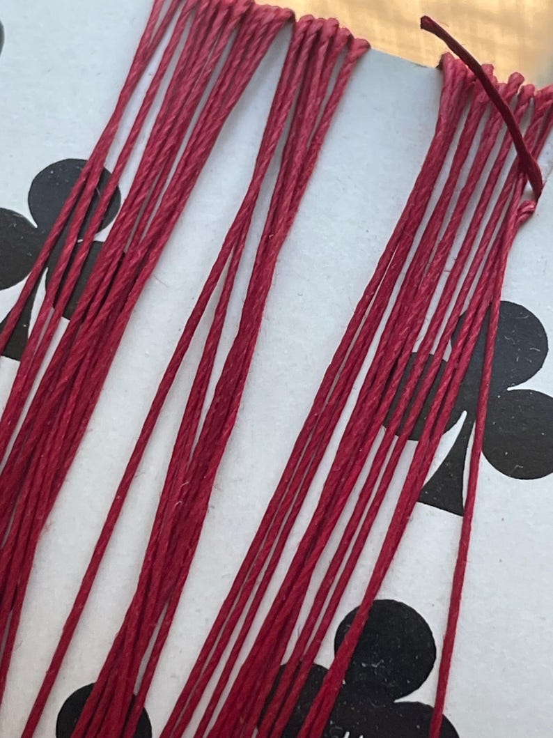 Hilo para botones y alfombras de alta resistencia: Cordón utilitario vintage resistente, 5 yardas. Red