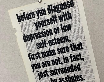 William Gibson Quote Print: Salvaged Dictionary Art