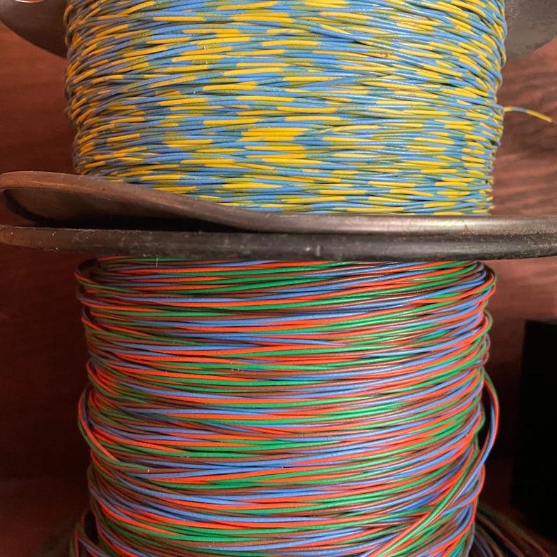 5 yards de fil téléphonique Ma Bells, calibre 24 AWG, vers 1981 image 2