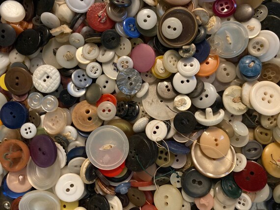Huge Lot! Vintage 70+Red Buttons for Sewing, Crafts 1930s to 1950s
