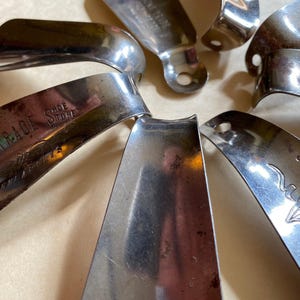 Vintage Metal Shoe Horn: Mid-Century Steel Tool