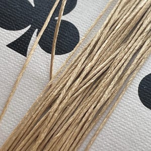 Hilo para botones y alfombras de alta resistencia: Cordón utilitario vintage resistente, 5 yardas. Beige/Putty