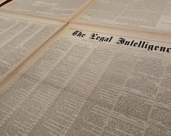 1890s newsprint: four 30x36" broadsheets (6 oz of antique papers)