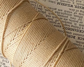 5 Yards Vintage Waxed Bookbinding Thread: Strong Cotton Cord