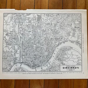 Vintage 1930s City Map – Cincinnati