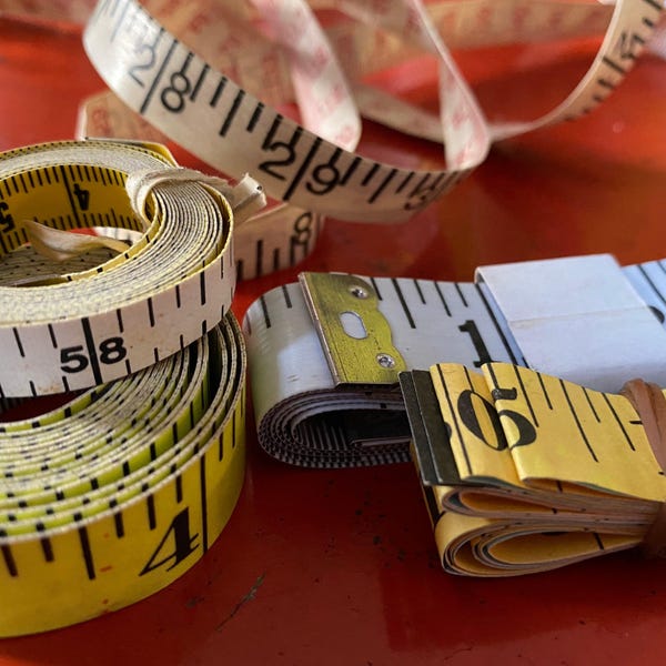 Vintage 60" Measuring Tape: Secondhand Sewing Ruler