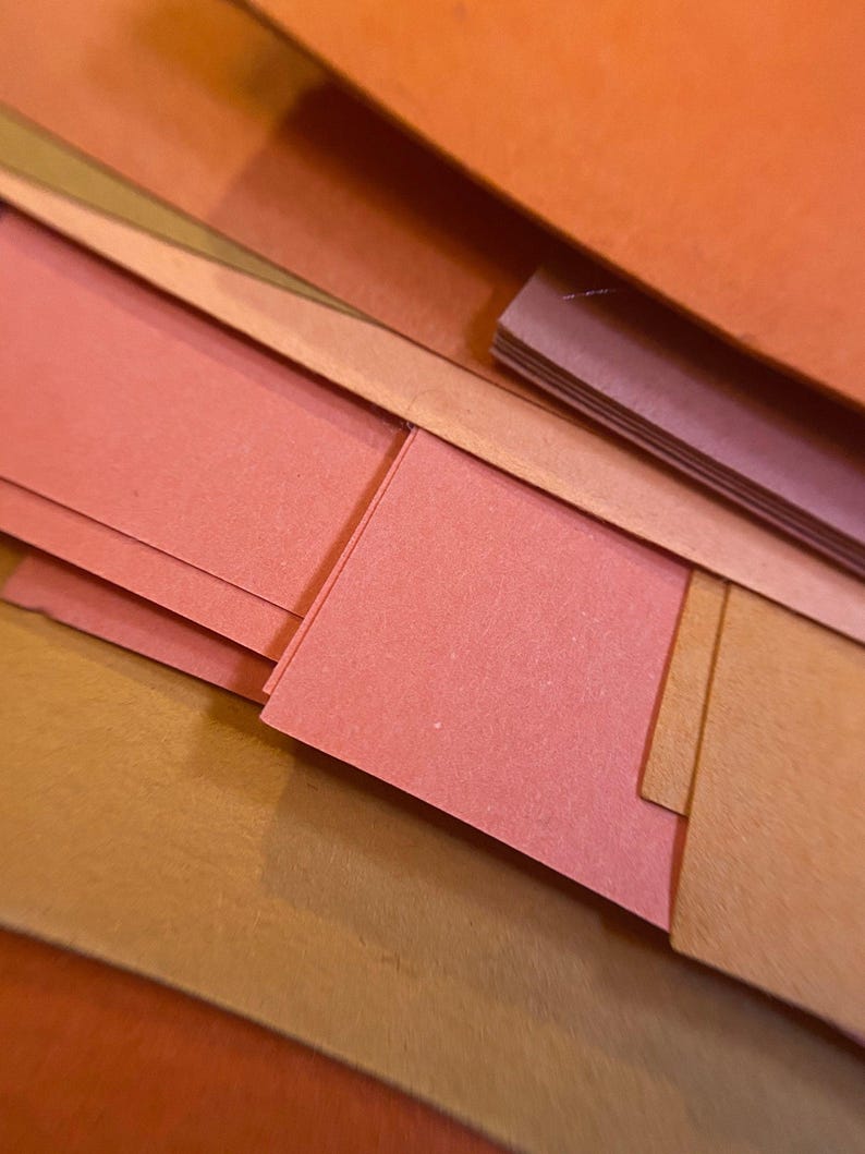 Papier budowlany Vintage: papier rzemieślniczy o gramaturze 2 uncji do kolaży i prowadzenia dzienników Orange