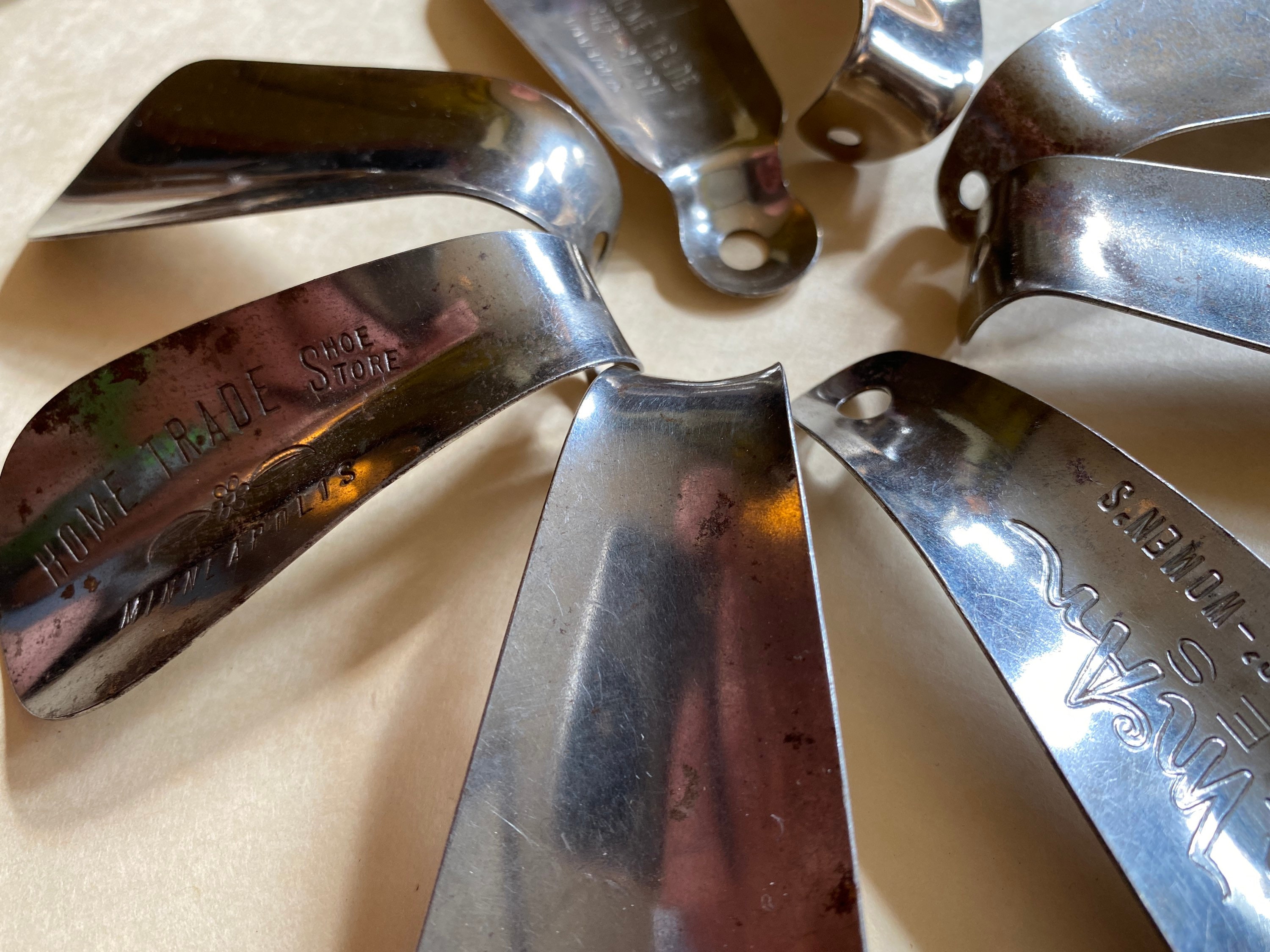 Vintage metal hotsell shoe horn