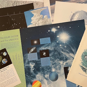 Vintage Astronomy Ephemera Bundle: Space Scrapbook Pages