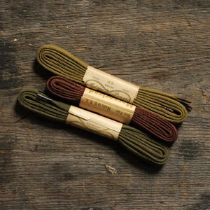 Vintage Cotton Shoelaces: 27-40&quot; Narrow Boot Laces