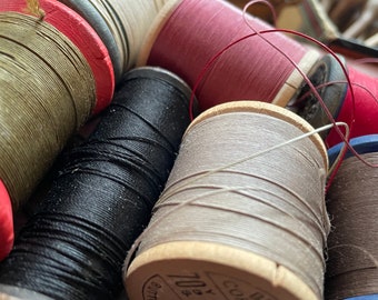 5 yards of heavy duty button and carpet utility thread / strong vintage cord / repair, retie, reattach / durable sewing string