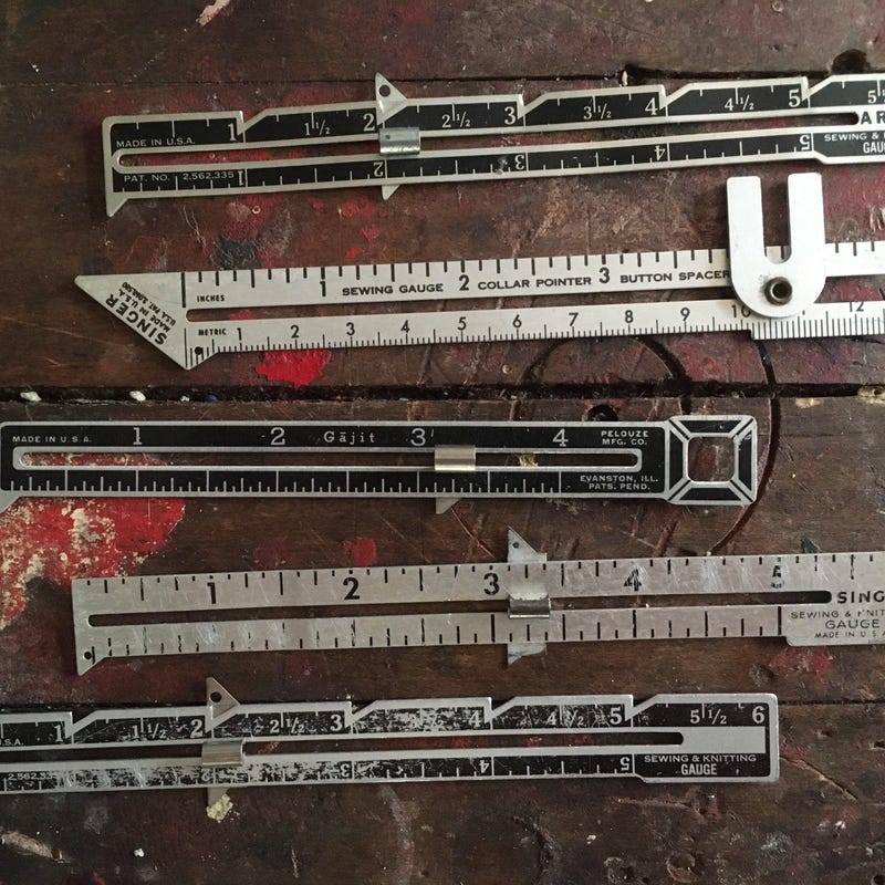 Vintage Metal Ruler - Etsy