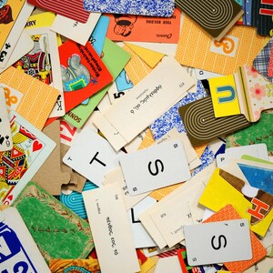 250 ml Sortiment alter Spielkarten, Puzzle-/Spielteile zur Wiederverwendung / DIY Geschenkanhänger / Scrapbooking, Journaling, Ephemera Teile