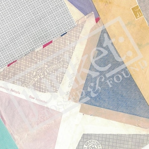 Envelope Security Pattern Textures: Vintage Collage Ephemera (Digital Download)