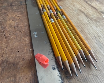 Vintage #2 Wooden Pencils - Choose Unused or Ready-to-Write • Dealers Choice • Useful Quantities