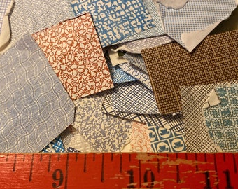 Ten (10) gram assortment of vintage to modern security envelopes & parts for re-purposing, DIY,  book arts, ephemera pieces