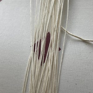 Hilo para botones y alfombras de alta resistencia: Cordón utilitario vintage resistente, 5 yardas. White
