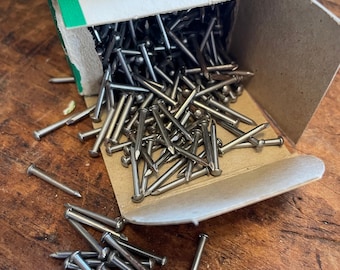 Vintage Steel Escutcheon Pins • #16 (5/8") • Star Brand • Turner & Seymour Mfg. Co. • New Old Stock • Made in U.s.a.