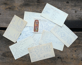Vintage Recipe Card Collection: 20th Century Handwritten Baking Recipes (Set of 10)
