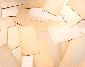 Vintage Aged Paper Bundle: Yellowed Ephemera for Junk Journals (1/8 lb)