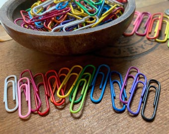Rainbow Paper Clips: Small or Jumbo, Secondhand Office Supply