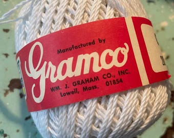 5 yards of vintage cotton parcel twine: 1950s new old stock
