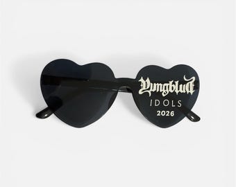 Yungblud Idols Tour Heart-zonnebril – Black Hearts Club-merchandise 2026