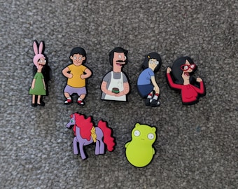Bobs Burgers Shoes Charms Set of 7 In Gift Bag UK Seller Free Delivery
