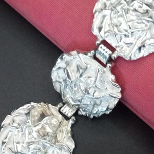 Sarah Coventry Vintage Silver Tone Chunky Bracelet 1950&#39;s 1960&#39;s Jewelry
