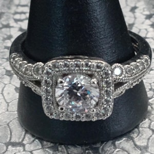 Tested Sterling Silver 925 CZ Vintage Ring US Size 11