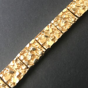 Vintage Gold Tone Nugget Style Bracelet