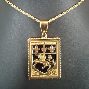 Joan Rivers Heraldic Style Pendant Necklace, 1980&#39;s 1990&#39;s Coat of Arms Jewelry