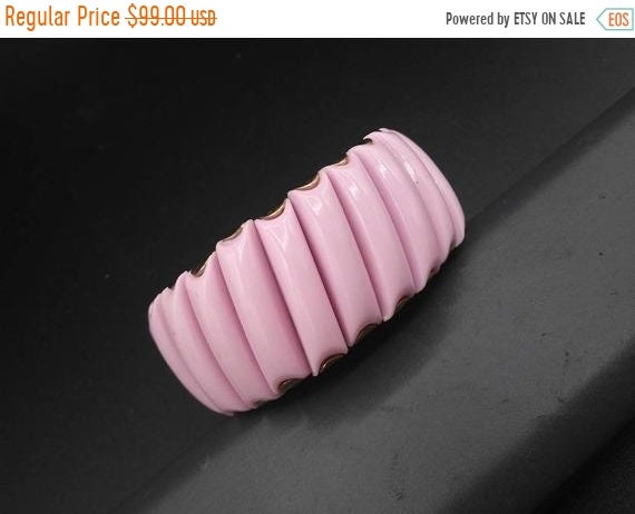 1950s rockabilly pink expandable bracelet