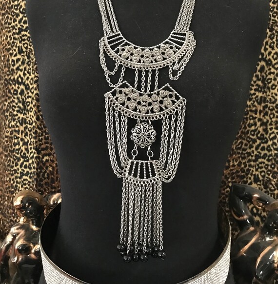 Rare GOLDETTE Necklace Runway Statement Necklace 1960 s 1970 s