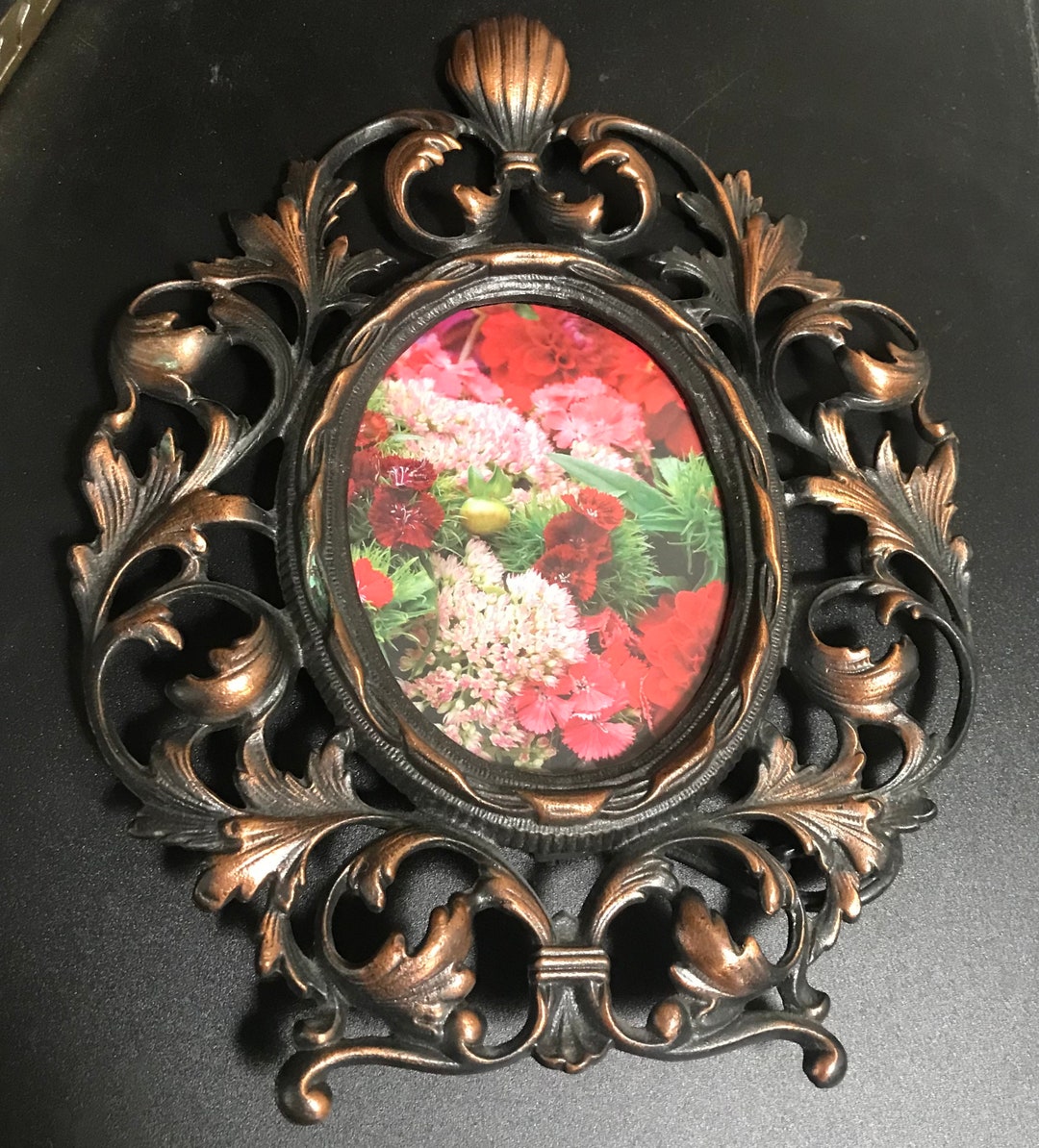 Art Deco Metal Frame, 1920's 1930's Ornate Table Top Antique Frame